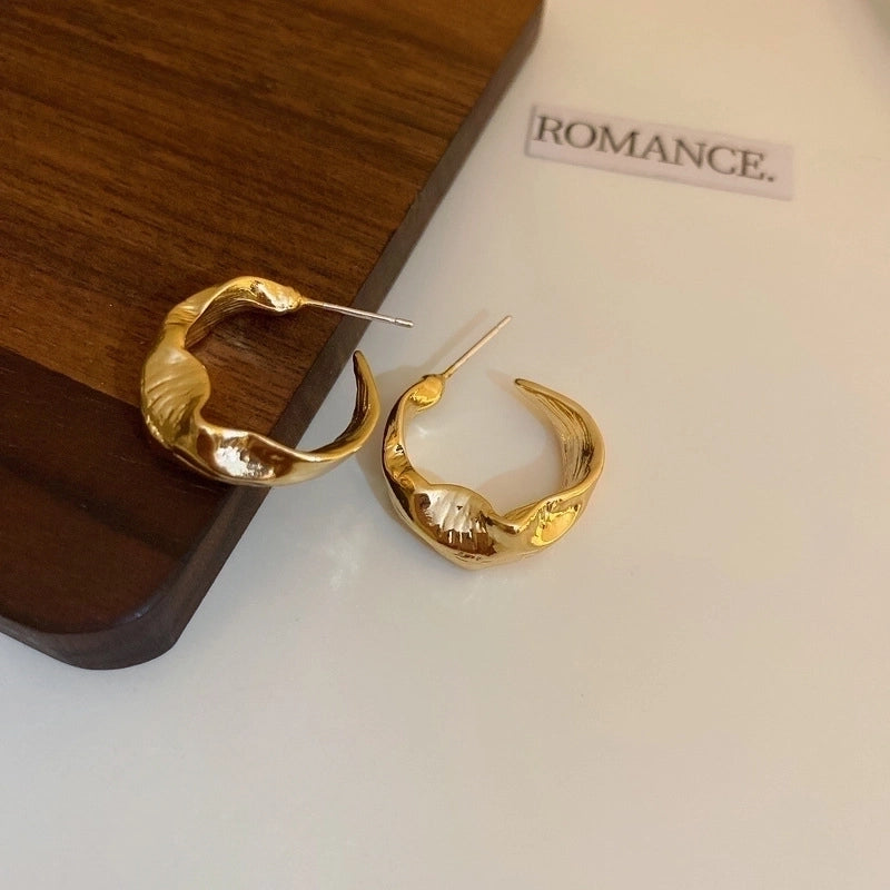 Silver Needle  Exaggerated Lovely Earrings Light Luxury High-grade Niche Earrings Fashion Metal Temperament Earrings For Women