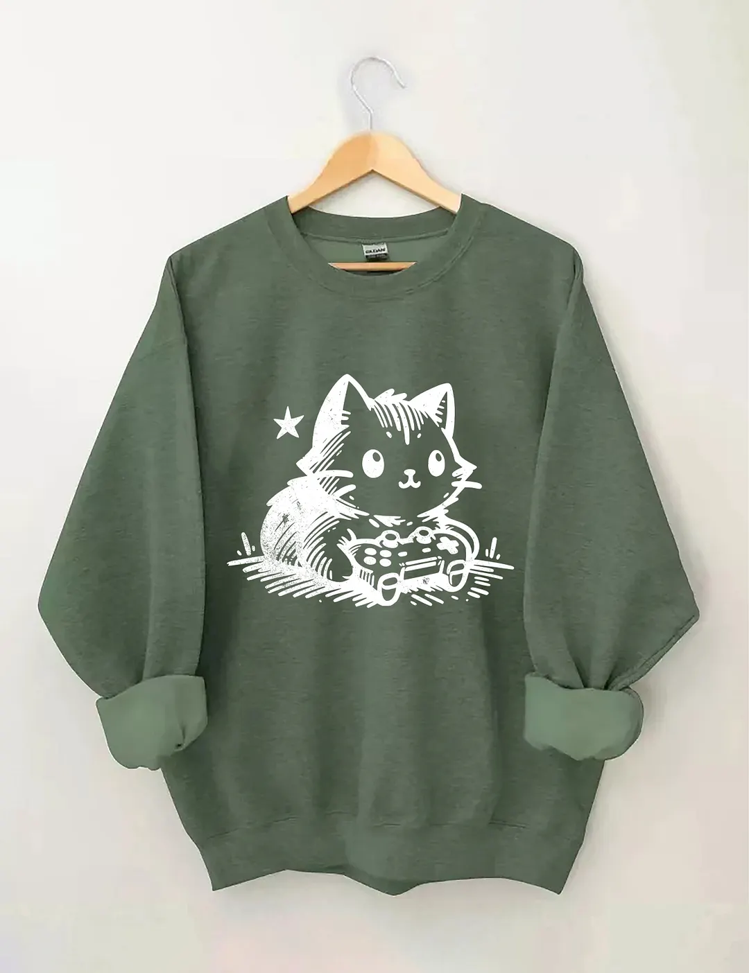 Funny Gamer Cat Sweatshirt