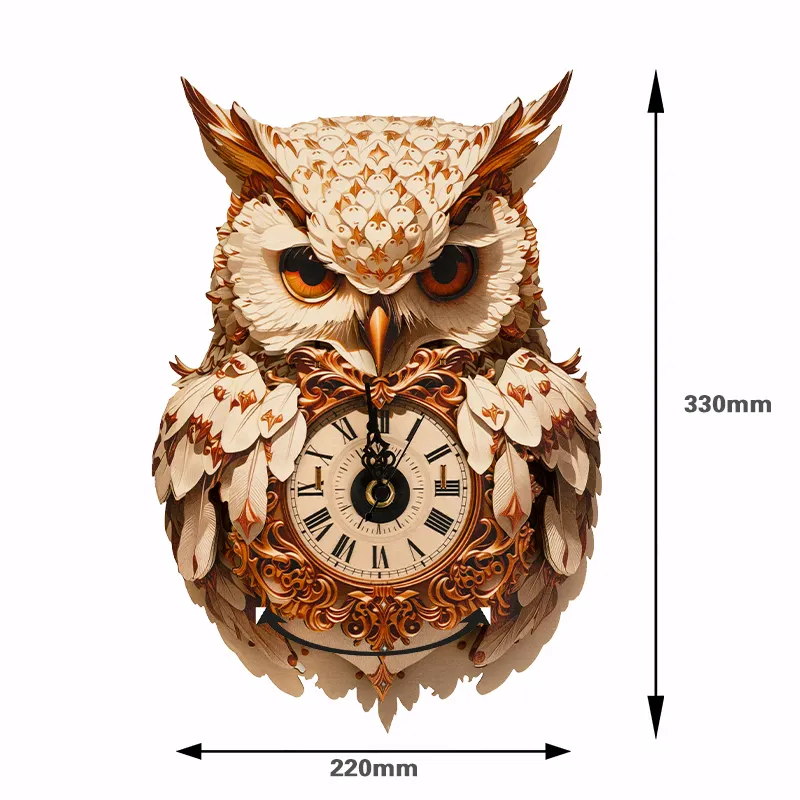 Wise Owl Timepiece Wooden Clock Puzzle