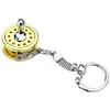 1pc Alloy Fishing Reel Drum Pendant Keychain Fishing Wheel Pendant Angler Gift