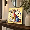 Framed Dog - DIY Button Art Painting Kit for Creativity DIY Pearl Dot Crafts for Gift Home Wall Decor 30*30CM