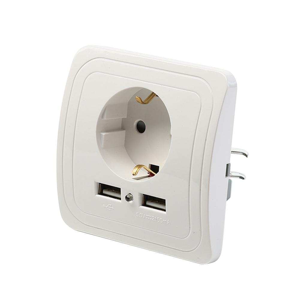 

10A Charging Panel Household USB Port Wall Socket EU Plug Electric Socket, 501 Original