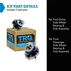 TRQ Front Wheel Hub Bearings Assembly Set Compatible with 2004-2005 Chevrolet Classic 1997-2003 Malibu 1999-2004 Oldsmobile Alero 1997-1999 Cutlass 1999-2005 Pontiac Grand Am