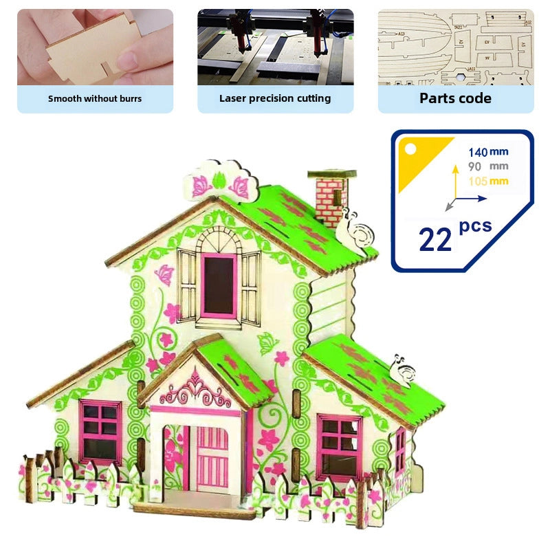Stall Supply Children’s Wooden 3D Puzzle Adult Puzzle Christmas Building Handmade Educational Model Toy