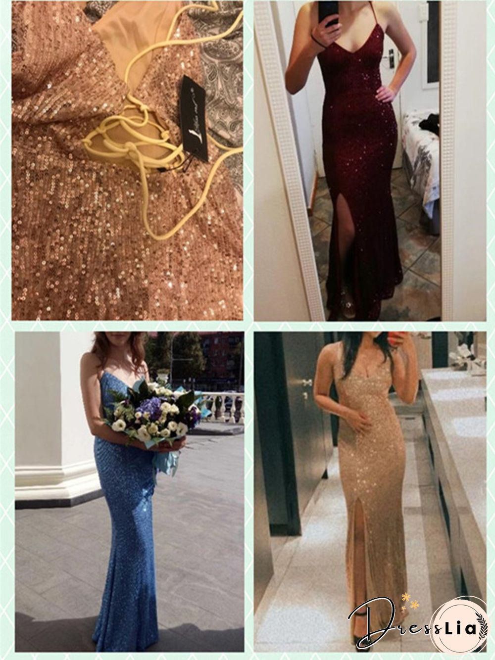 Miss summer maxi womens sexy sequins spaghetti strap neck backless dress evening prom