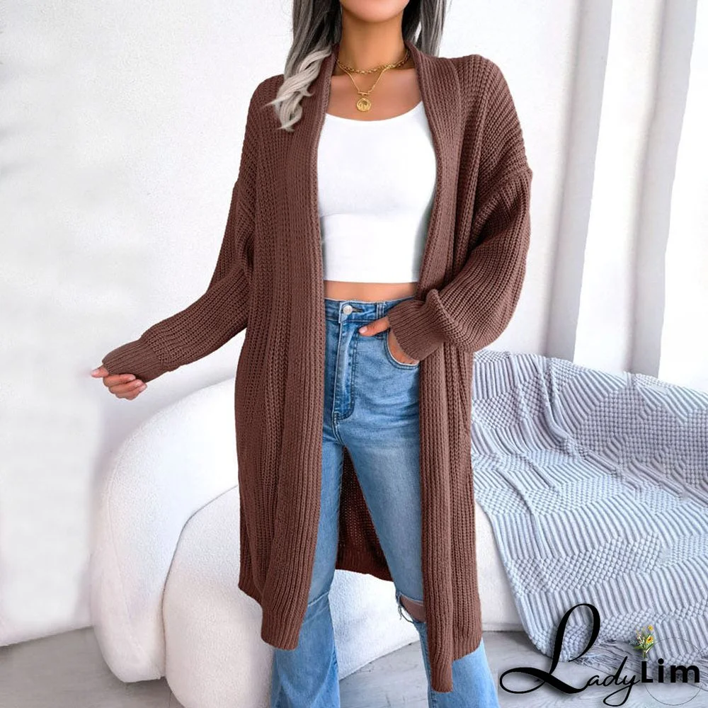 Casual Solid Colour Cardigan
