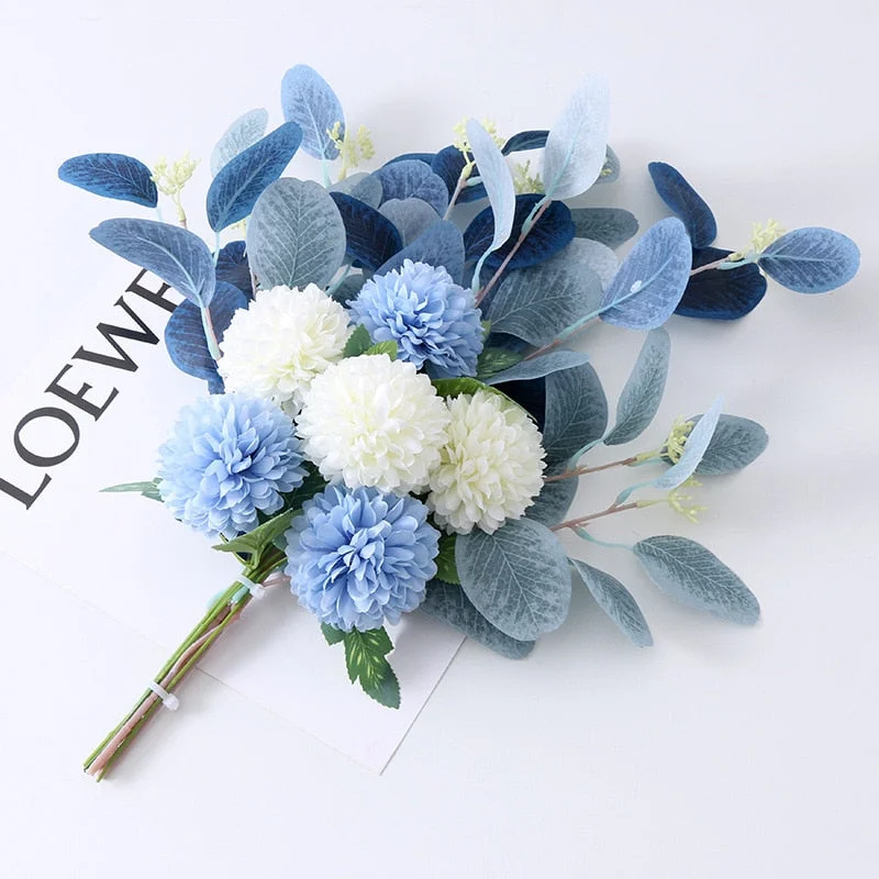 Nordic Artificial Silk Flowers Bridal Shower Wedding Anemone Bouquet Home Party Table Decoration Fake Flower Plant DIY Srapbook