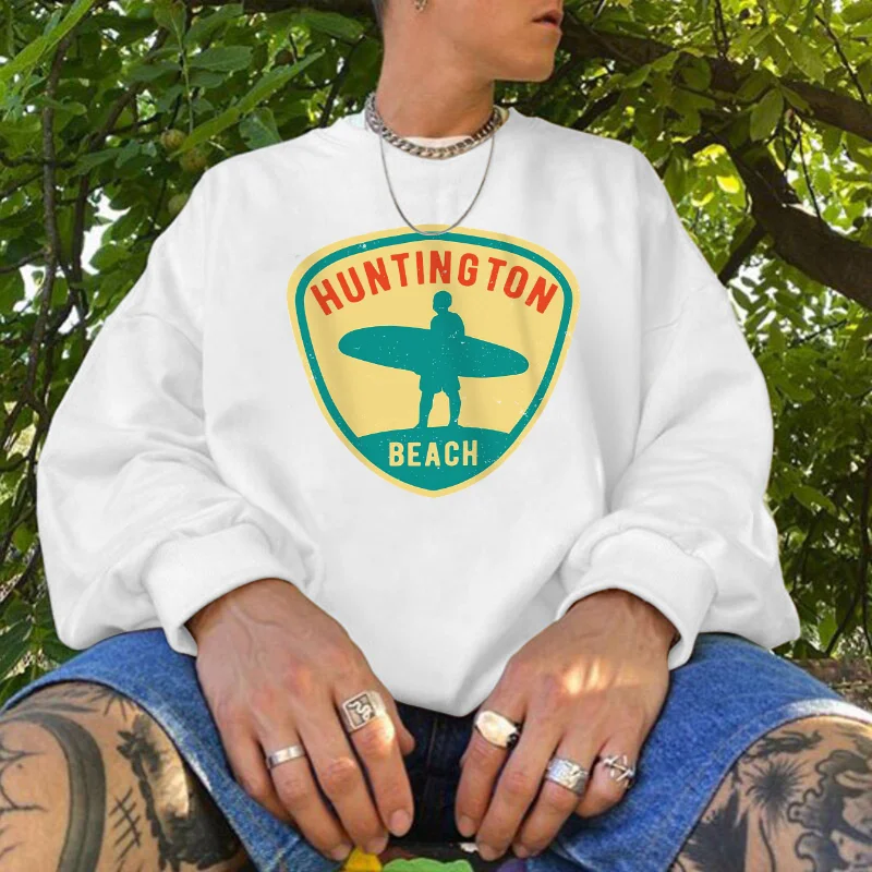 Huntington Beach Printed Classic Men’s Sweatshirt