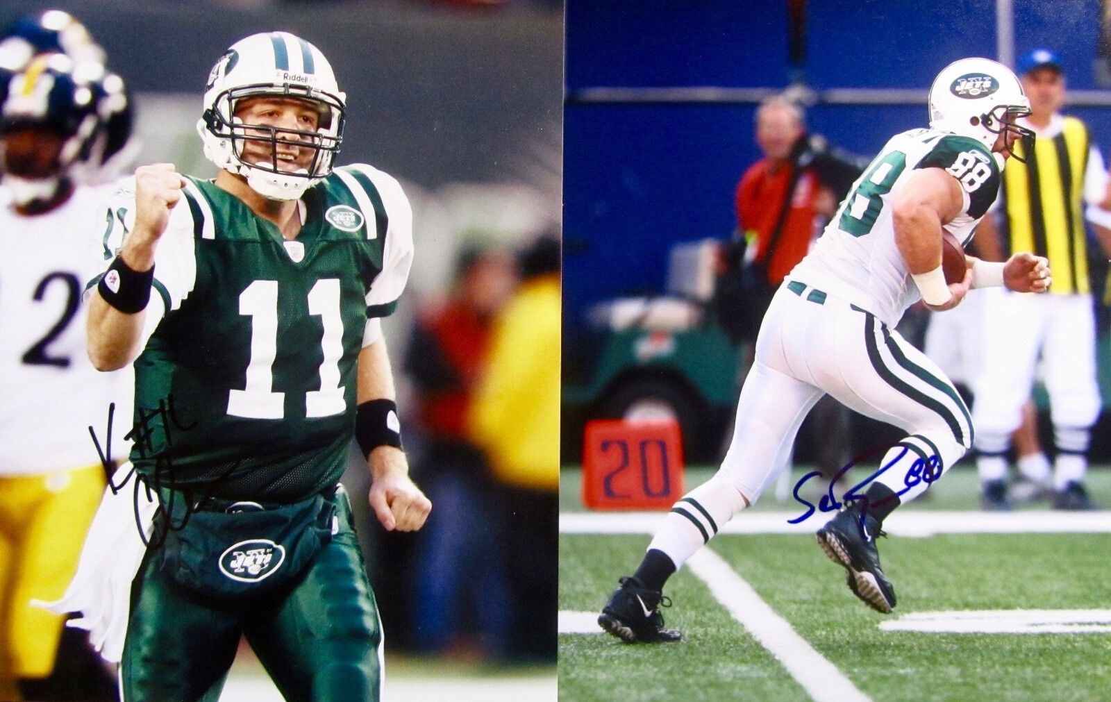 KELLEN CLEMENS & SEAN RYAN AUTOGRAPHED SIGNED 8X10 Photo Poster paintingS w/COA NEW YORK JETS