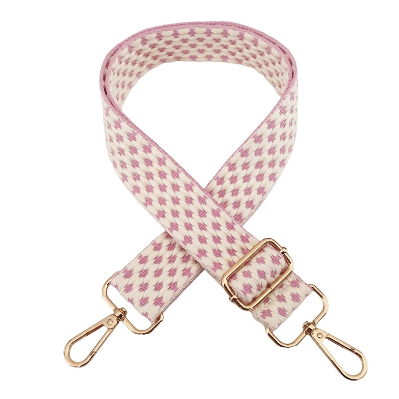 Polyester Cotton Color Block Bag Strap