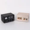 HiFi Tube Preamp 4-Way Stereo Audio Switch / Splitter Box Tube Preamp Desktop Headphone Amplifier
