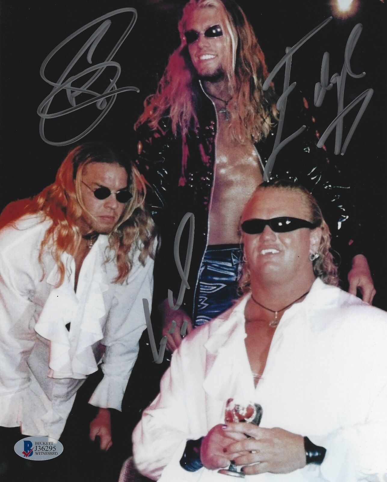 The Brood Edge & Christian Gangrel Signed WWE 8x10 Photo Poster painting BAS Beckett COA Picture