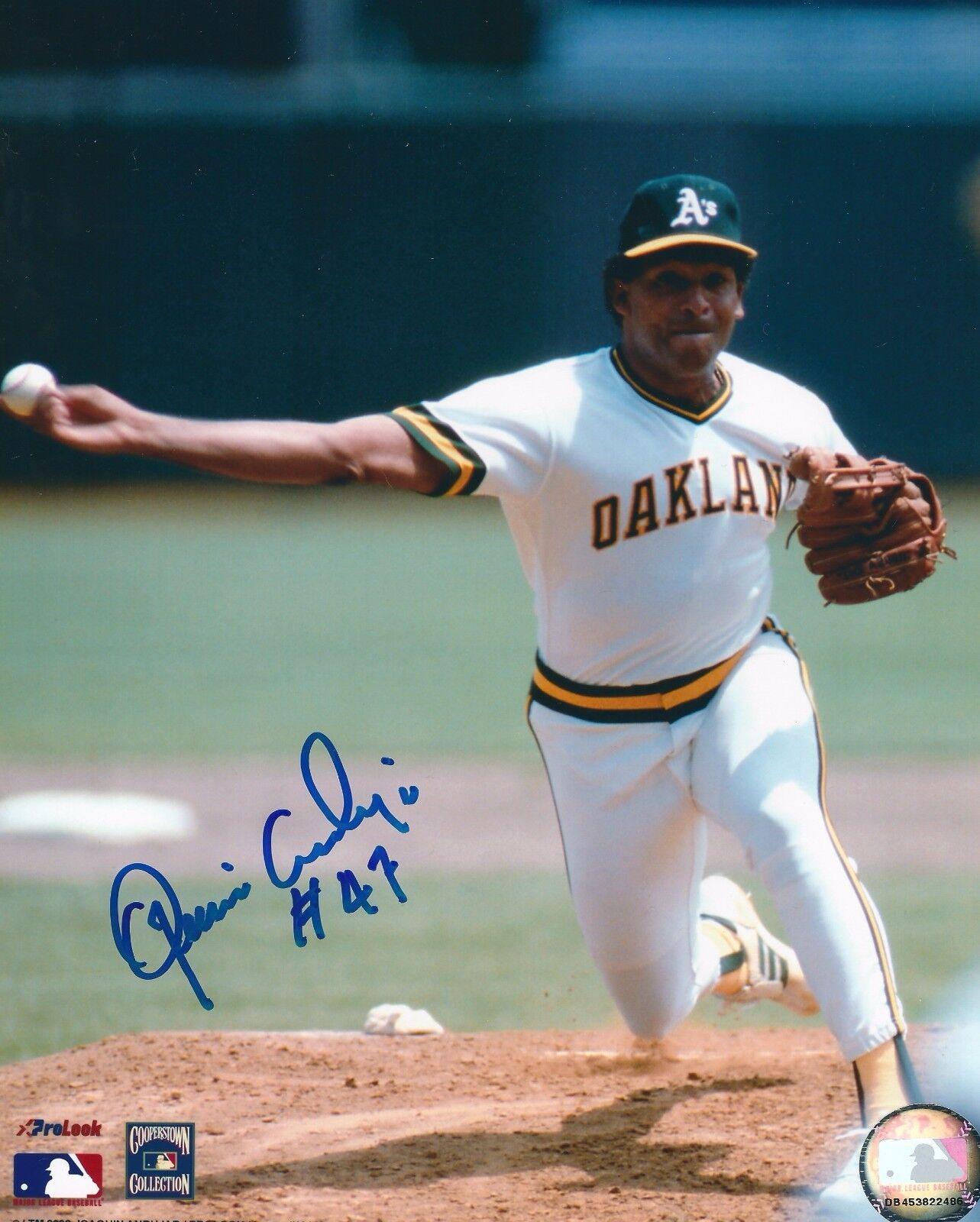 JOAQUIN ANDUJAR AUTOGRAPHED OAKLAND A's 8X10 Photo Poster painting with COA