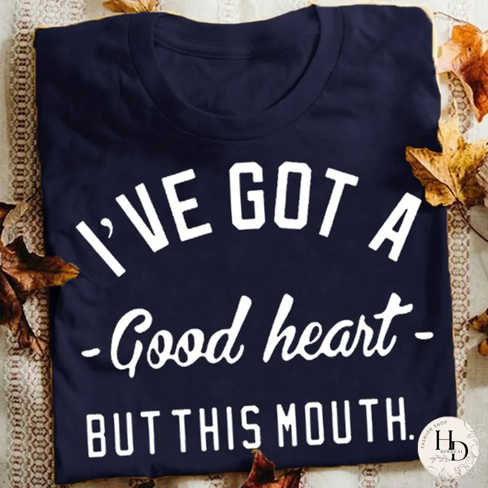 Casualwear Letters printed Shirts for Women Crew neck Tees Tops Summer Short Sleeves Women