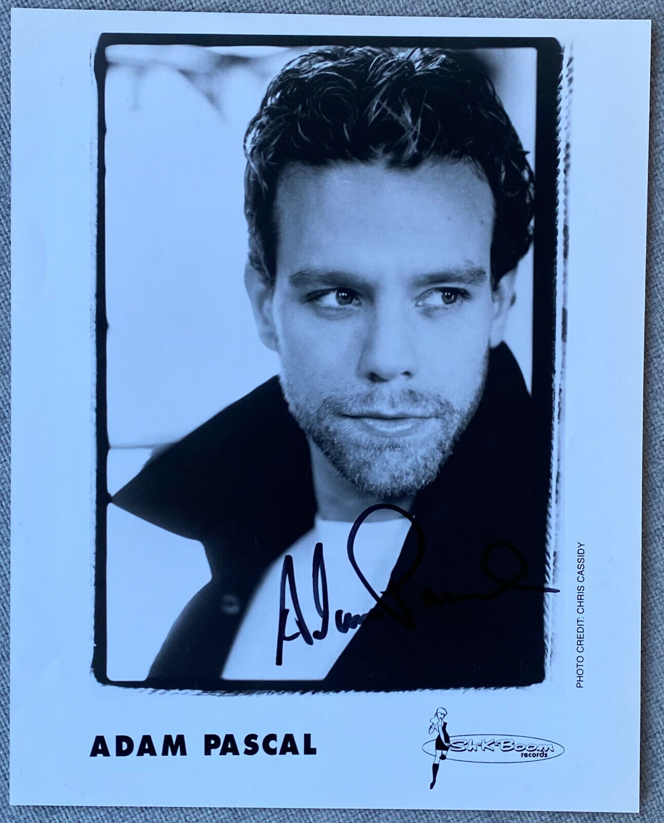 Adam Pascal Signed In-Person 8x10 B&W Promo Press Photo Poster painting - Authentic, Broadway