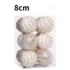 12PCS Christmas Tree 8CM Cream Champagne Decor Balls
