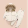 Baby Girl Boy Down Winter Raccoon Sets 2 Pcs