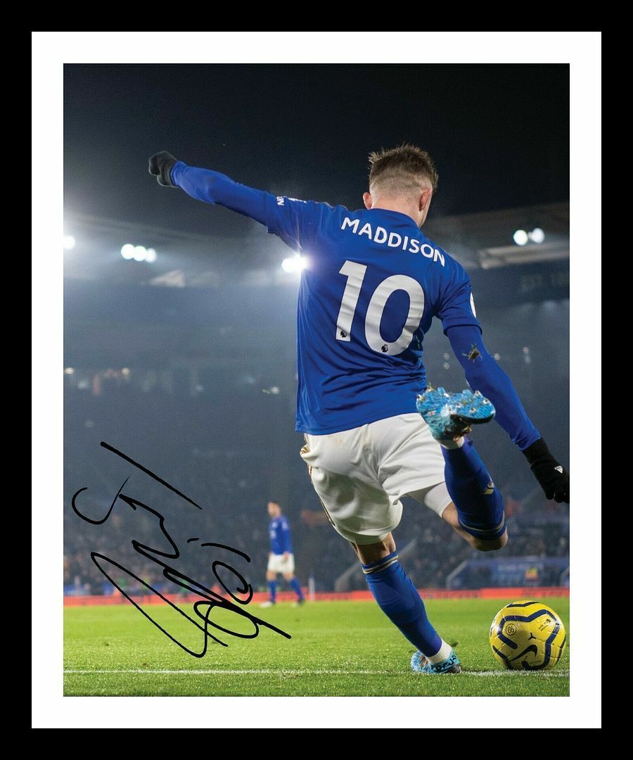 James Maddison - Leicester City Autograph Signed & Framed Photo Poster painting