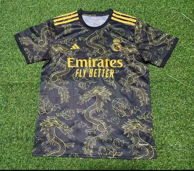 2023/2024 Real Madrid Chinese Dragon Black Football Shirt