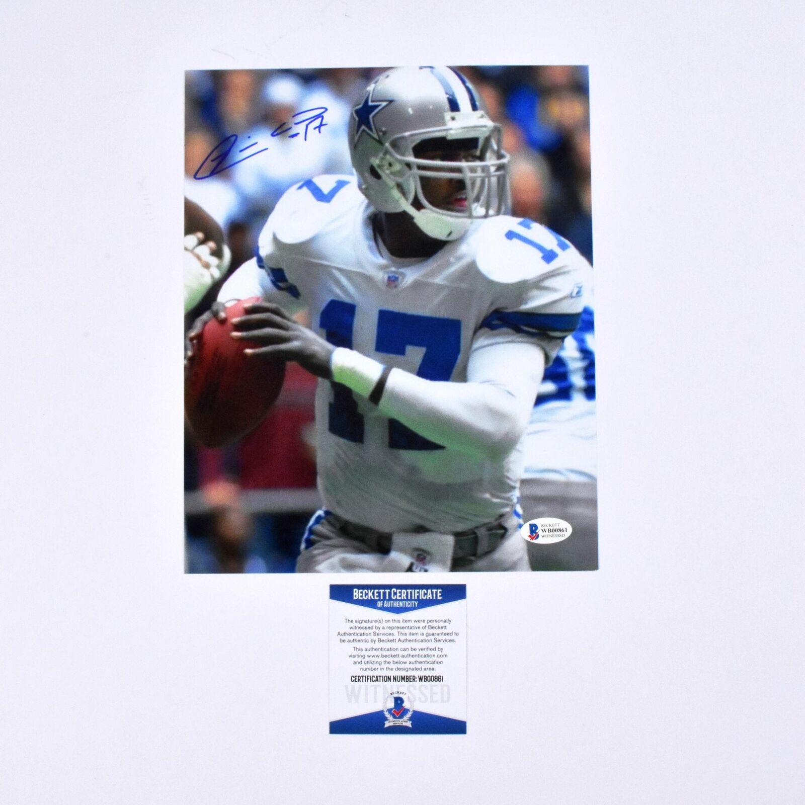 Quincy Carter Signed 8x10 Dallas Cowboys Photo Poster paintinggraph