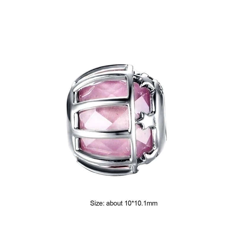 1 Piece Diameter 10mm Hole 4~4.9mm 925 Sterling Silver Zircon Rhodium Plated Star Polished Beads Jewelry Accessories4