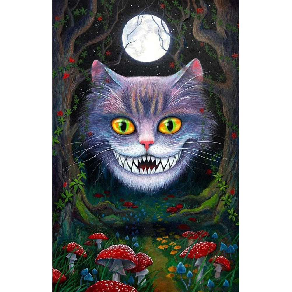 

30*40CM - Smile Cat - Round Drill Diamond Painting, 501 Original