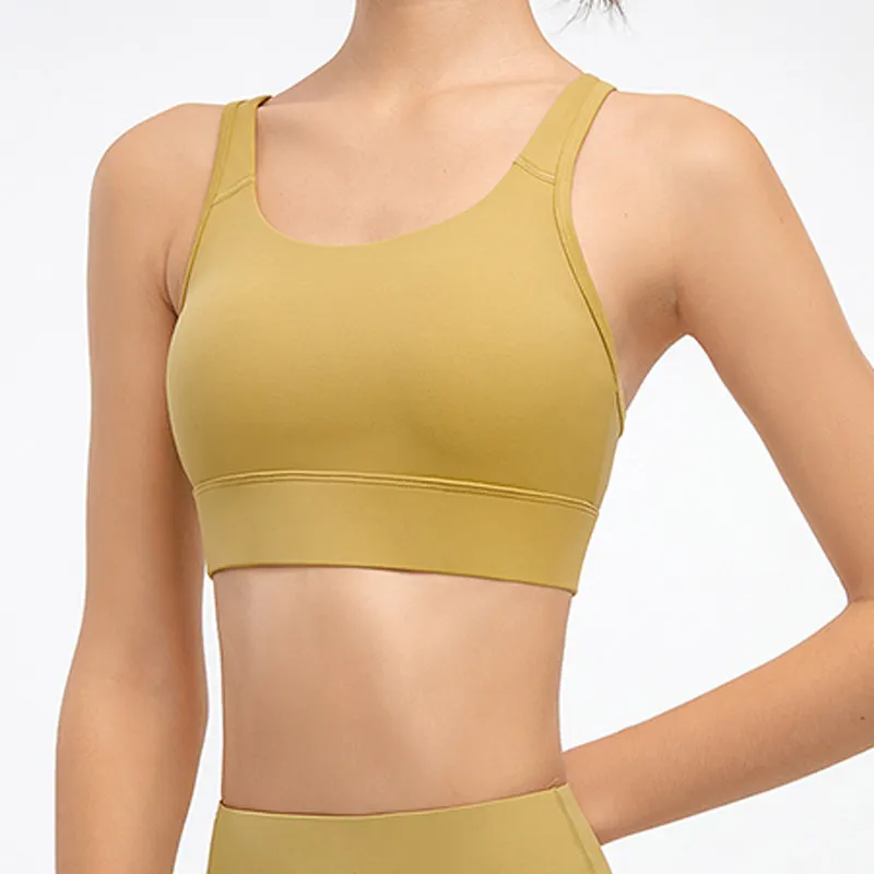 Pure Color Sports Bra Tank Tops