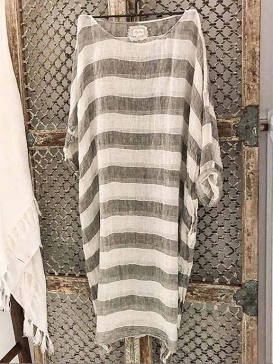 Striped Casual Short Sleeve Casualdress