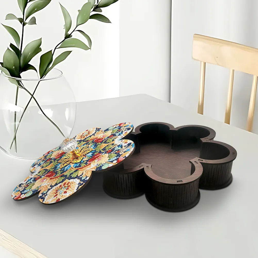 DIY Flower Diamond Painting Storage Box Sundries Organizer Case for Beginners