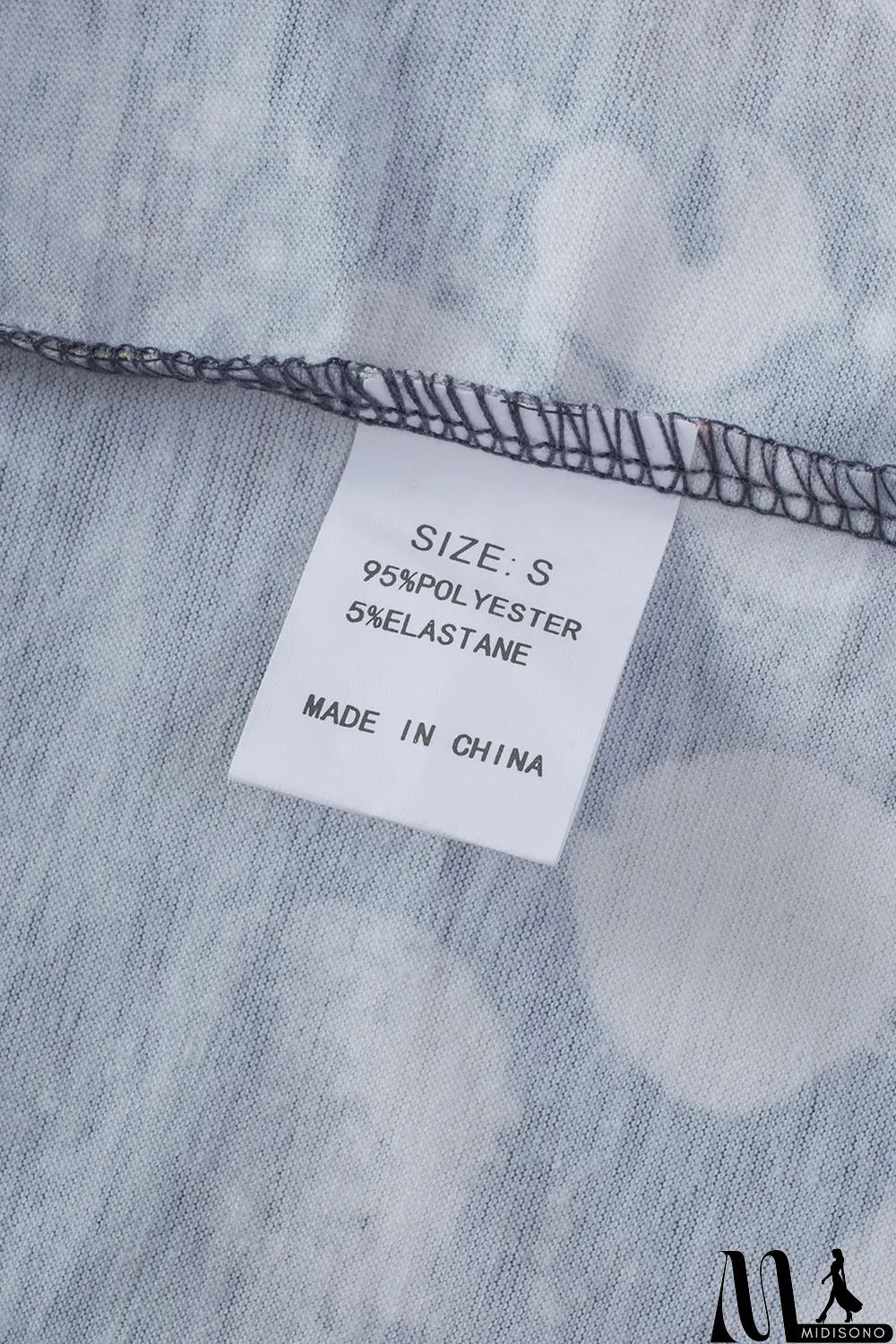 MidiSono - Blank Apparel - Multicolor Crew Neck Bleached Tie-dye Basic Tee