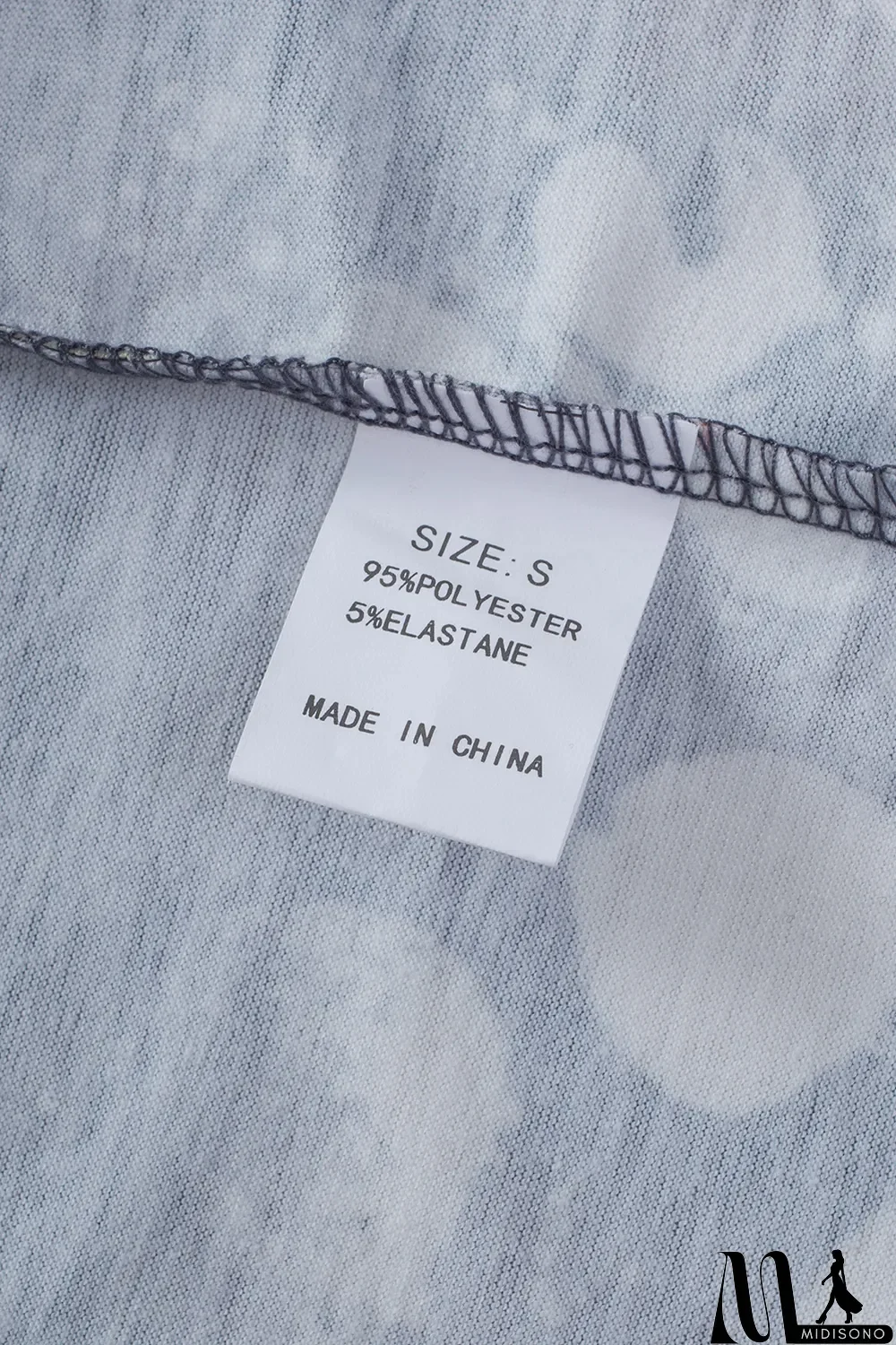 MidiSono - Blank Apparel - Multicolor Crew Neck Bleached Tie-dye Basic Tee