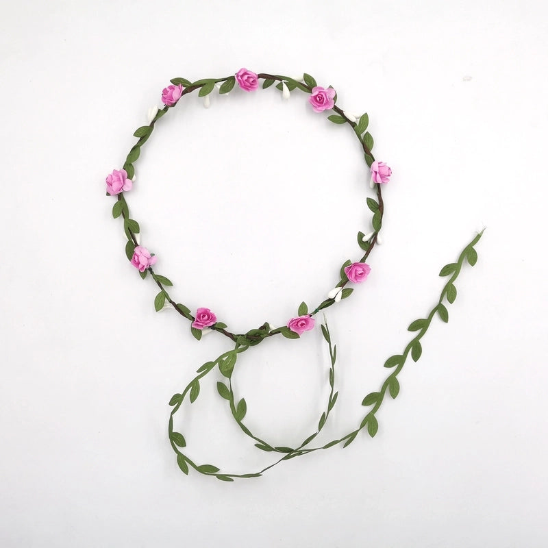 Women’s Vacation Bridal Classic Style Leaf Cloth Tassel Flowers Hair Band