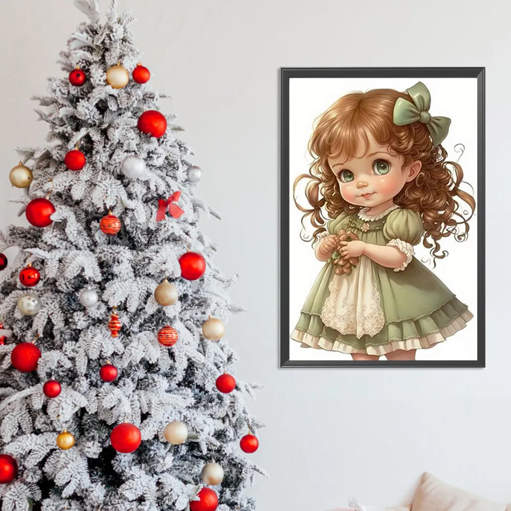 Full Round Diamond Painting 30*45cm - Little Girl