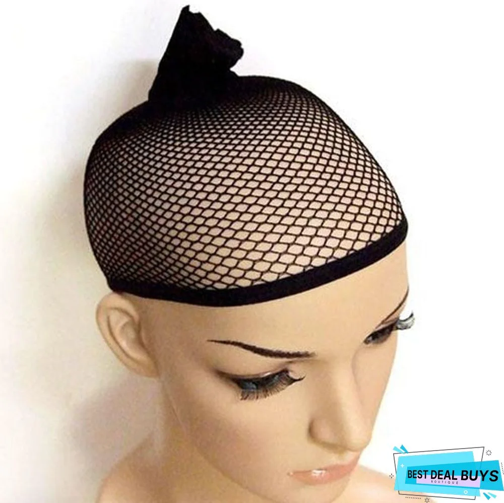 African Wig Woman with Long Hair In Black Wavy Curls