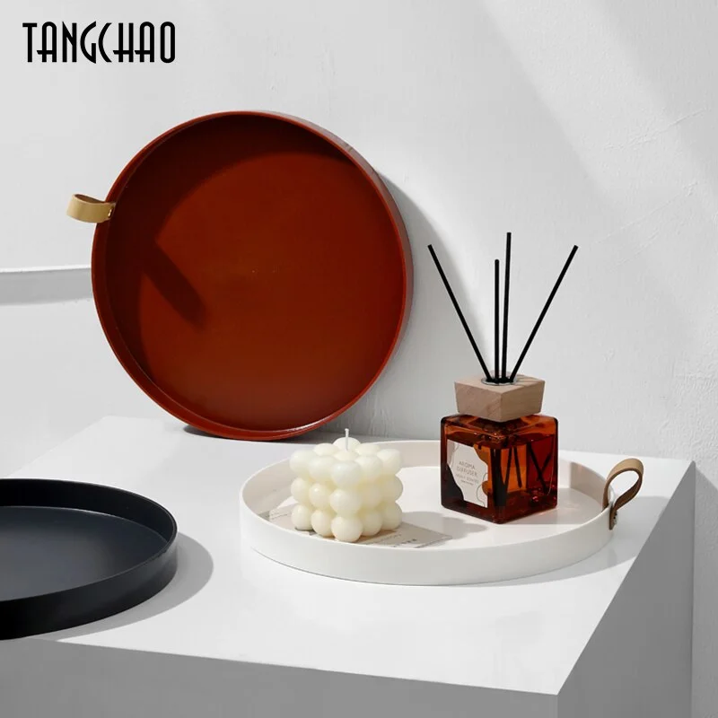 Nordic Desktop Storage Tray Solid Color Simple Jewelry Storage Tray Living Room Kitchen Table Portable Organizer Home Decor