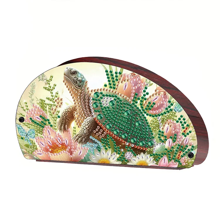 Wood Tortoise Diamond Painting Storage Rack Diamond Art Sundries Container