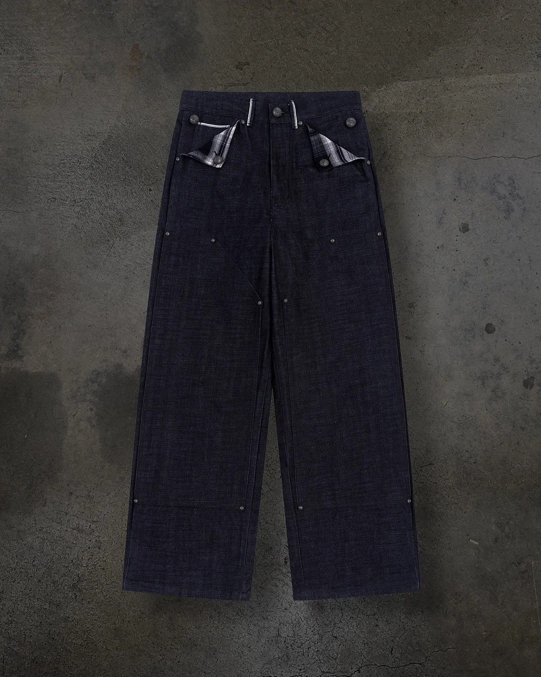JAPANESE SELVEDGE SLUB DOUBLE KNEES (INDIGO)