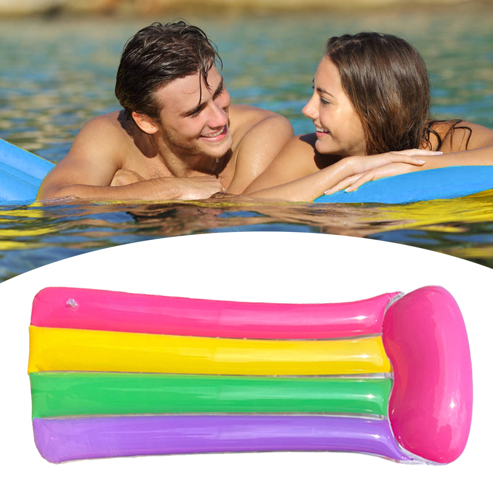 

Rainbow Floating Boat Kids Adults Water PVC Swimming Pool Inflatable Bed, Multicolor, 501 Original