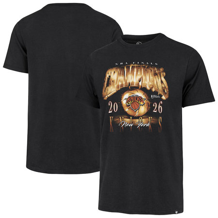 Men's New York Knicks Black 2026 NBA Finals Champions Franklin T-Shirt