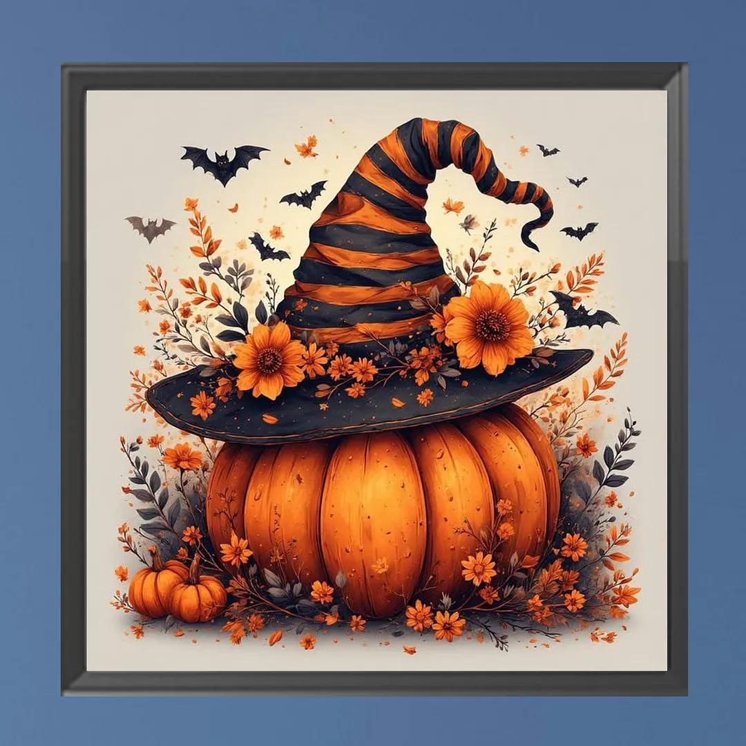 Halloween C Full DIY 5D Square Drill Diamond Dots Paintings Picture Arts Craft 13.78x13.78Inch Crystal Art Paint by Diamond Diamond Crystal Rhinestones Painting Kits for Adults Beginner Home Wall Deco