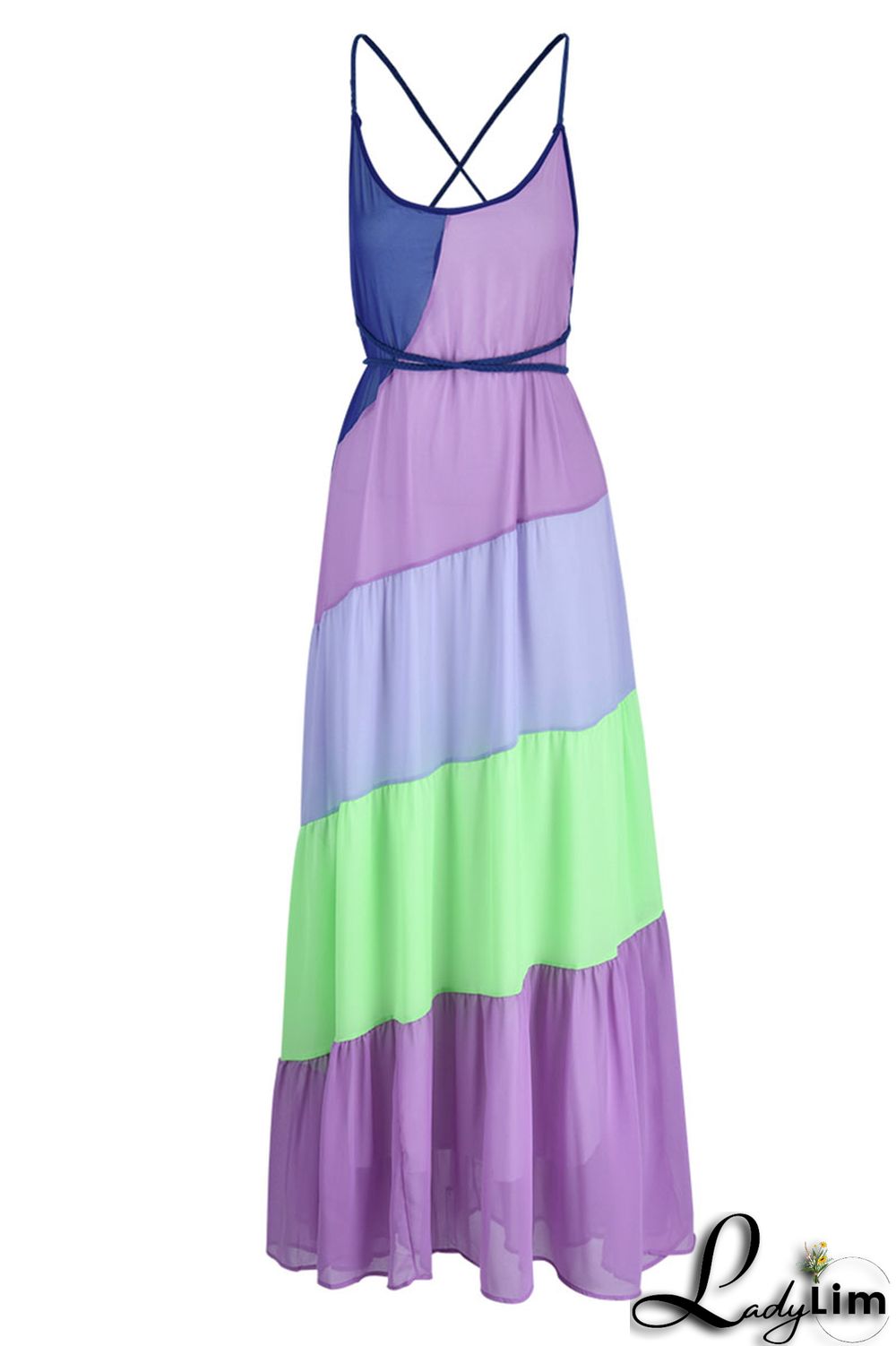 Orange Sexy Print Patchwork Backless Straight Dresses