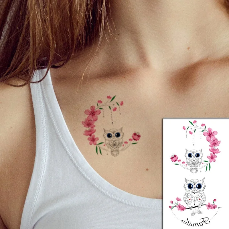 Sketch Rose Flowers Waterproof Temporary Tattoo Sticker Hand Lines Design Fake Tattoos Flash Tatoos Arm Chest Body Art for Women