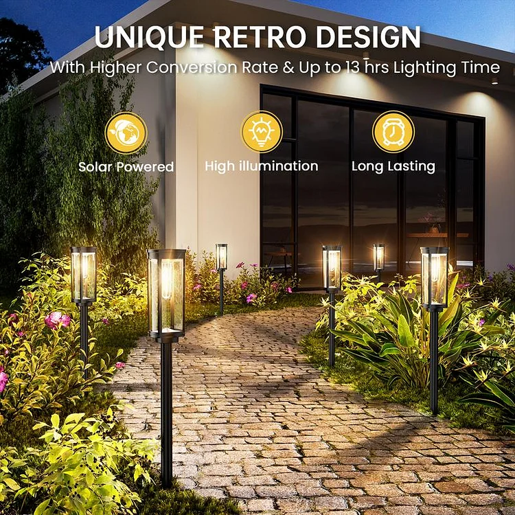🔥2026 HEISSER VERKAUF🔥Solar-Gartenbeleuchtung &ndash; Retro-Design, 12&ndash;14 Stunden Leuchtdauer & IP65 wasserdicht