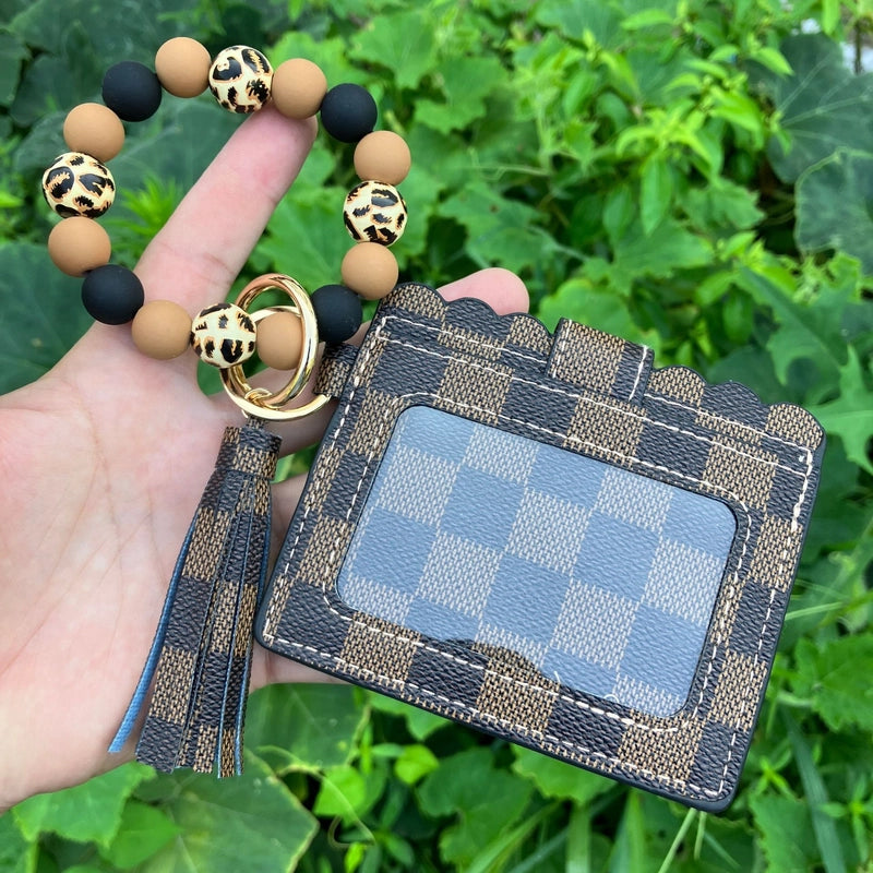 Unisex Printing Arylic Pu Leather Alloy Flip Cover Card Holders