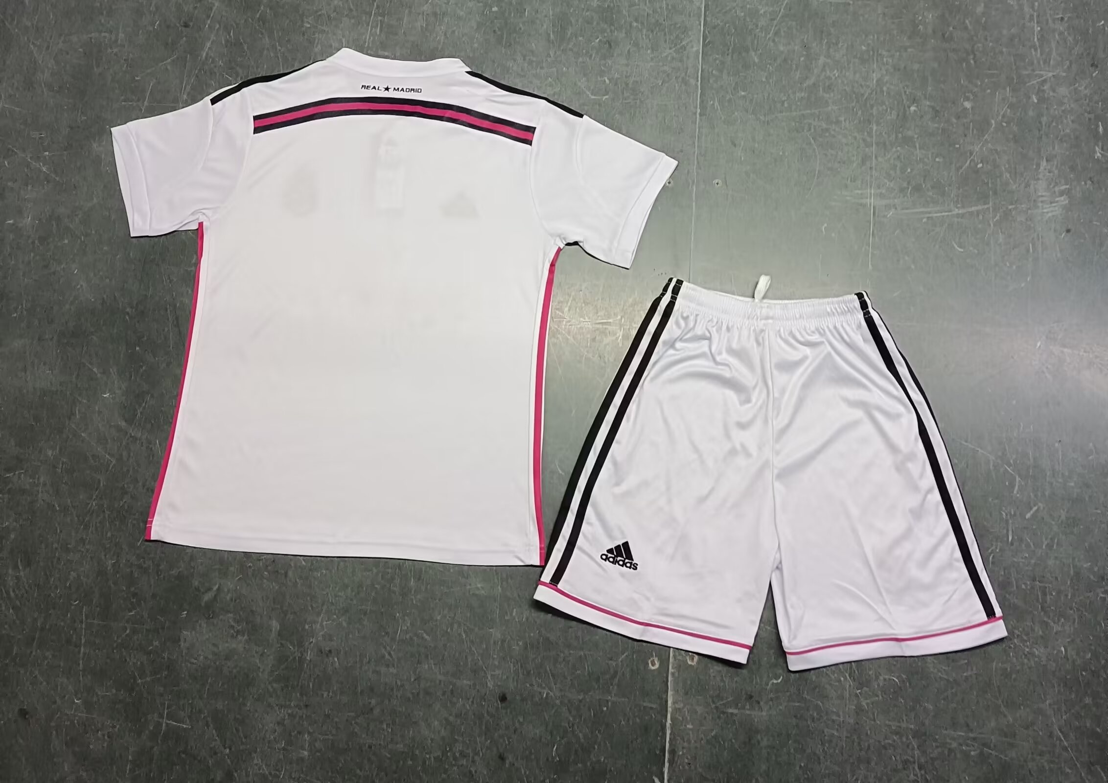 2014-2015 Retro Real Madrid Home Kids Kit Football Shirt Thai Quality