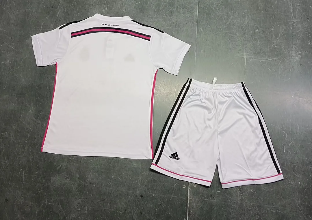 2014-2015 Retro Real Madrid Home Kids Kit Football Shirt Thai Quality