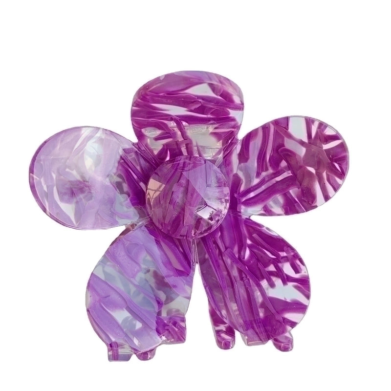 Minimalist Flower Acetic Acid Sheets Handmade Hair Claws 1 Piece