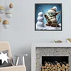 Yoda der Schneemann - runder Bohrer Diamond Painting - 50*50cm