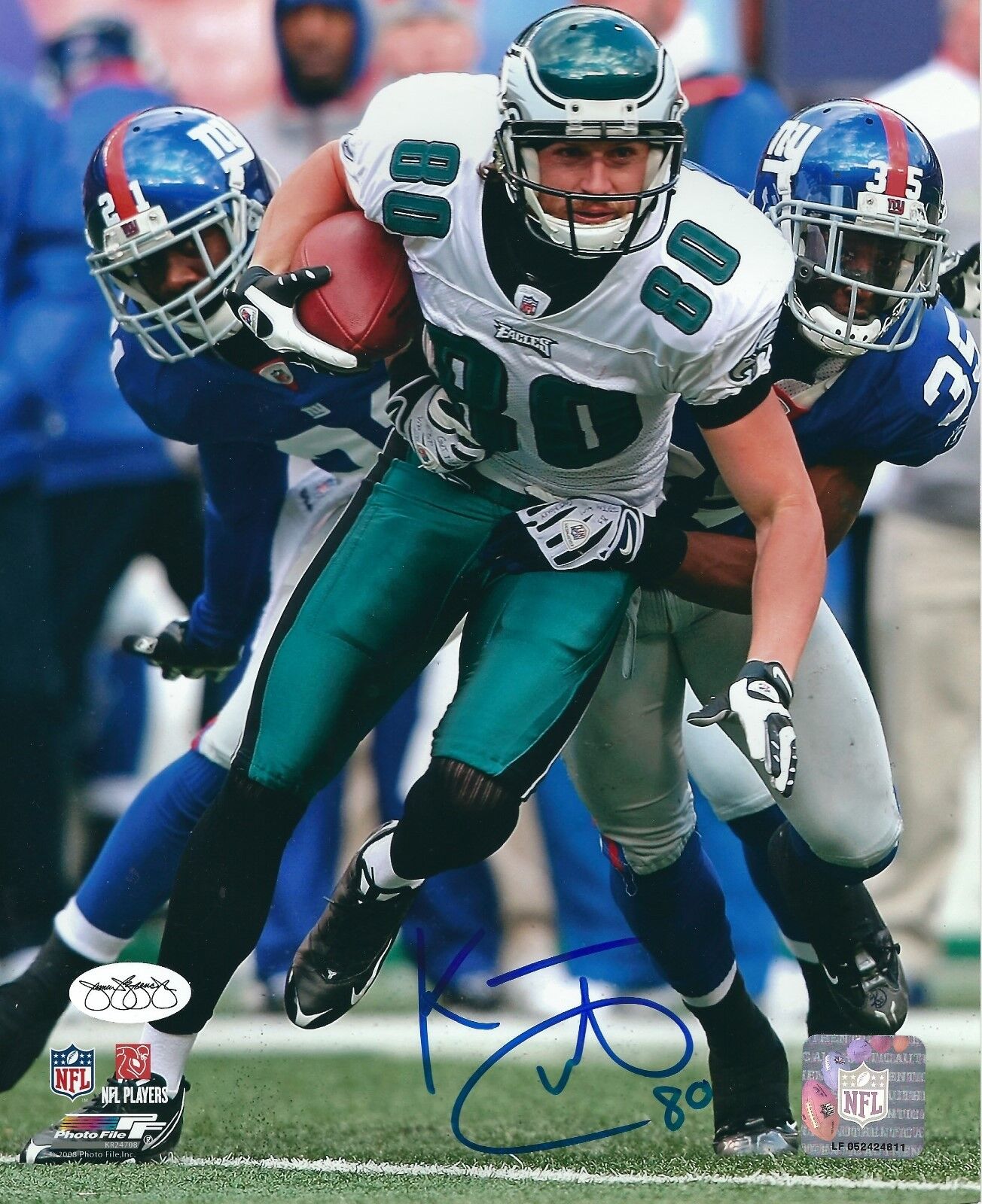 Signed 8x10 Kevin Curtis Philadelphia Eagles Autographed Photo Poster painting - w/JSA hologram