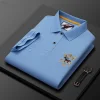 New Pure Cotton Casual Fashion Business Lapel Polo Shirt